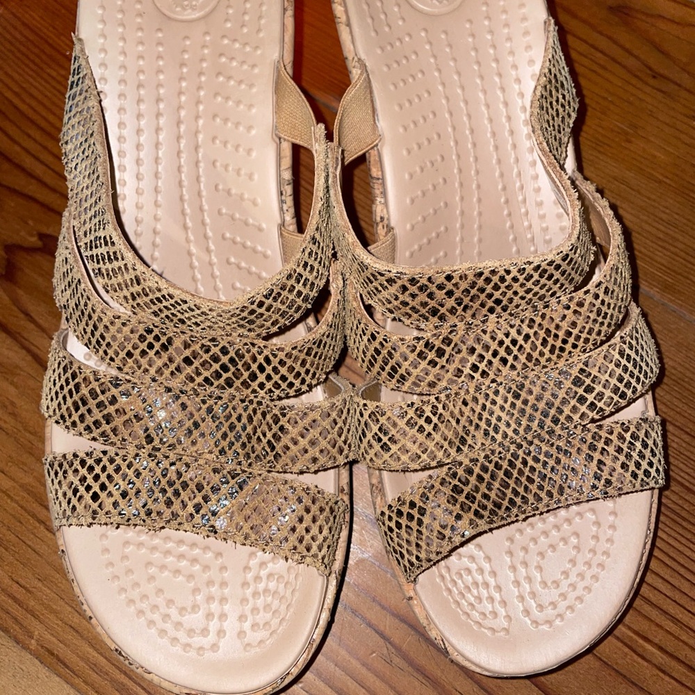 CROCS Wedges 9W Brown